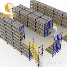 Многоуровневая система стеллажей для хранения склада